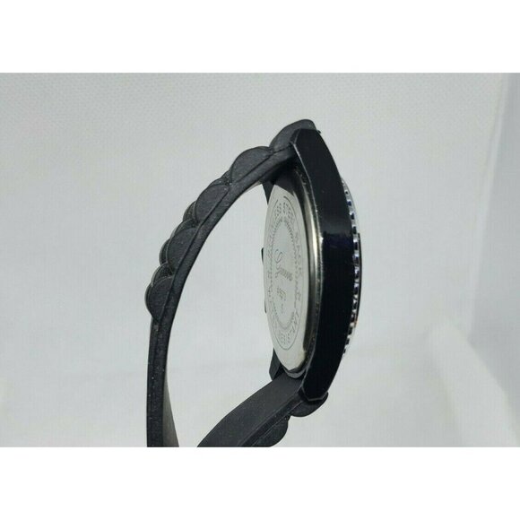 Geneva Silicone Band Stainless Steel Back Water Resistant Faux Diamond Watch - Picture 8 of 12